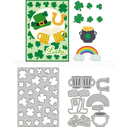 Saint Patrick's Day Stanzschablonen aus Kohlenstoffstahl DIY-WH0309-1597-1