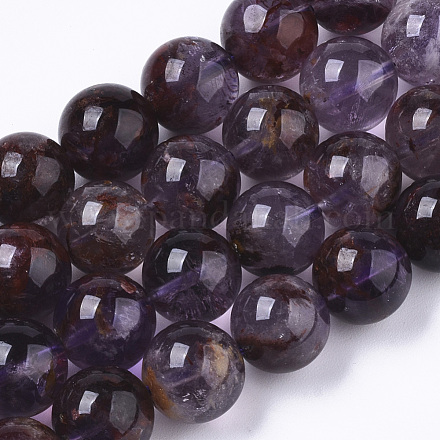 Perles de quartz rutile violet naturel G-R462-049C-1