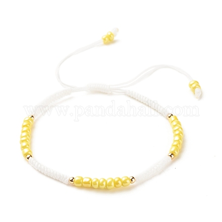 Bracelet en perles de rocaille de verre BJEW-JB08199-02-1
