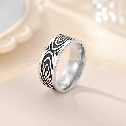 Кольца для мужчин из нержавеющей стали ретро 201 с эмалью FS-WG366A7-11-1