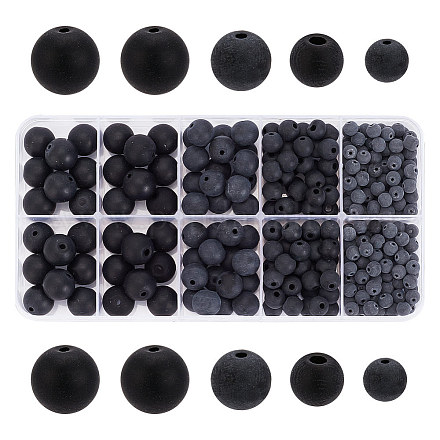 Arricraft 314 шт. черные каменные бусины G-AR0005-33-1