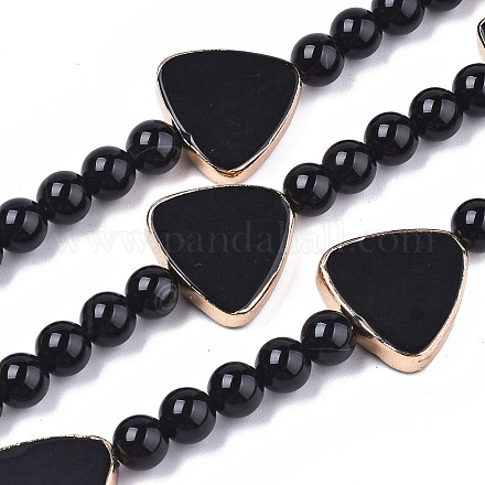 Synthetic Black Stone Beads Strands G-T131-63-1