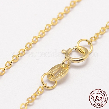 925 Sterling Silver Cable Chains Necklaces STER-F028-32G-1