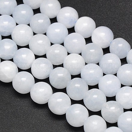 Calcite bleue naturelle chapelets de perles rondes G-N0081-10mm-15-1