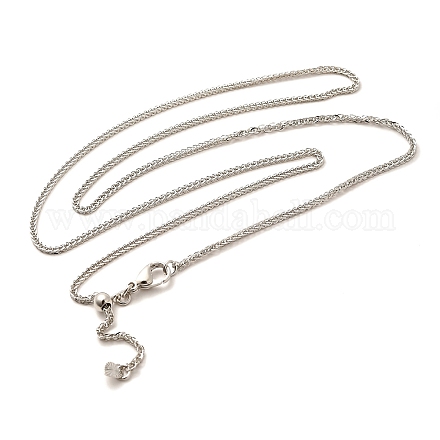 2 мм стойка покрытие латунная пшеничная цепочка регулируемые слайдер ожерелья для женщин мужчин MAK-L044-09P-1