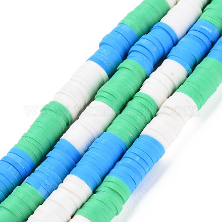 Fixed 3 Color Handmade Polymer Clay Bead Strands CLAY-S096-029J-1