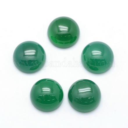 Cabuchones de ágata de ónix verde natural X-G-P393-R42-12mm-1