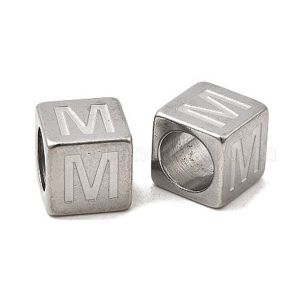 Европейские бусины из нержавеющей стали 304 STAS-D382-02M-P-1