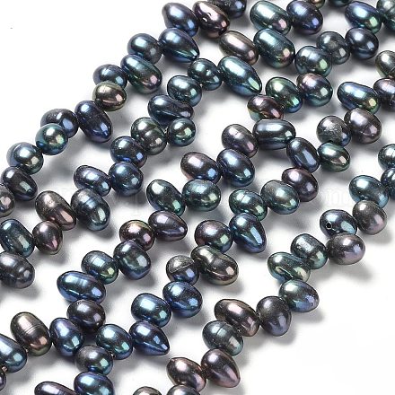 Fili di perle di perle d'acqua dolce coltivate naturali PEAR-J007-87-1
