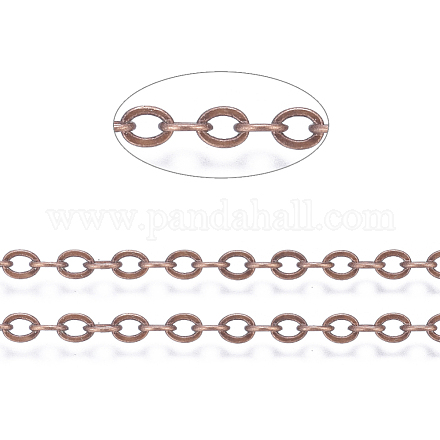 Chaînes de câble ovales plates en laiton CHC025Y-01-R-1