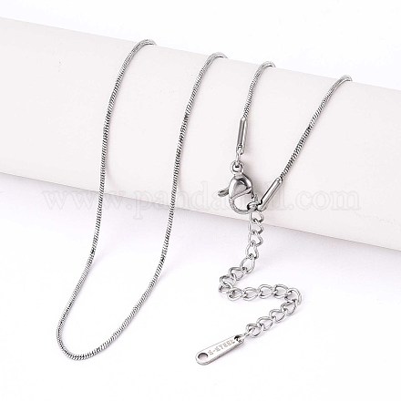 Ожерелья-змейки из нержавеющей стали 304 толщиной 1 мм NJEW-N058-05P-1