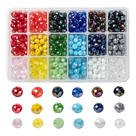 Perles de verre galvanisées 18 couleurs EGLA-JP0002-03B-8mm-1