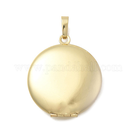 Латунные плоские круглые подвески-медальоны KK-D431-028A-G-1