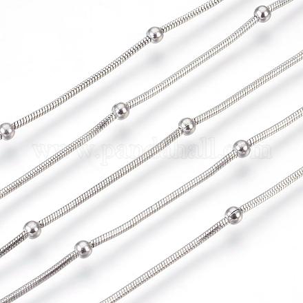 304 Stainless Steel Round Snake Chains CHS-L017-20P-1
