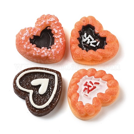 Сердце торт непрозрачная смола имитация еды декодированные кабошоны CRES-Q220-01-1