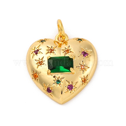 Латунные микро проложить кубического циркония подвески KK-U033-18G-02-1