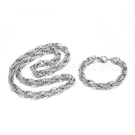 304 Stainless Steel Jewelry Sets SJEW-P130-03P-1