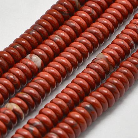 Natürliche rote Jaspis heishi Perlen Stränge G-K208-22-10mm-1