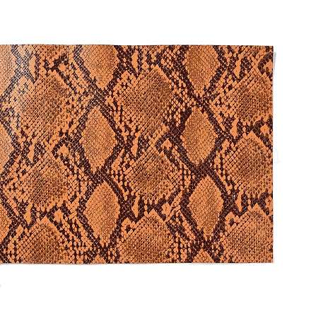 Tissu en cuir pu motif peau de serpent DIY-XCP0002-54A-1