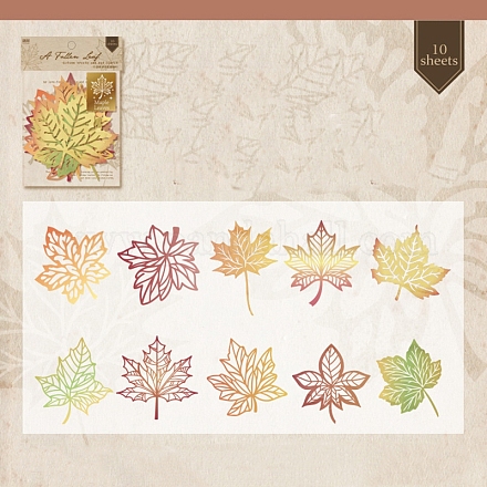 10 Stück 10 Stile Herbstthema Hohlblatt-Sammelalbum-Papierblock PW-WG35333-02-1