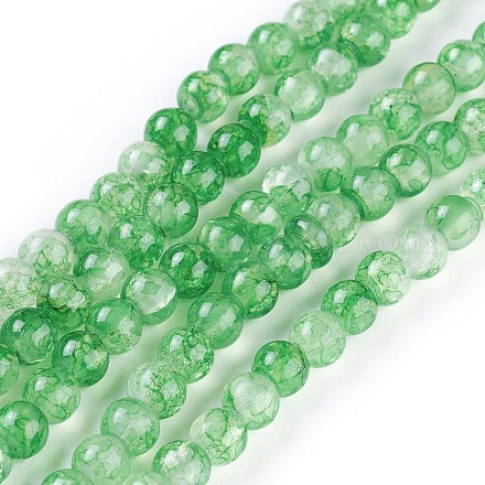 Chapelets de perles en verre peint par pulvérisation GLAA-A038-B-45-1