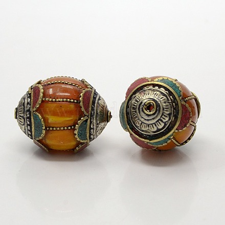 Handmade tibetischen Stil Perlen TIBEB-N001-07-1