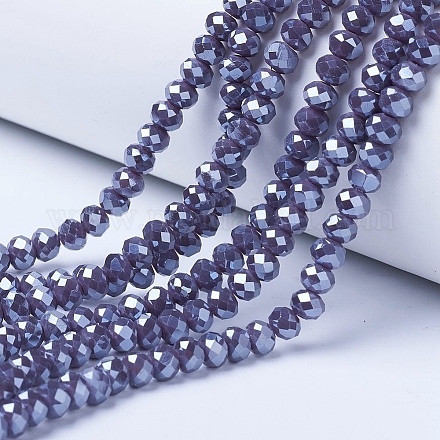 Chapelets de perles en verre électroplaqué EGLA-A034-P6mm-A12-1