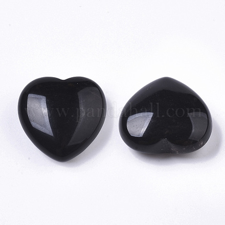 Coeur d'obsidienne naturelle pierre d'amour G-R461-06B-1