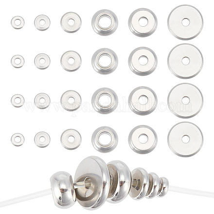 Arricraft 180 pièces 6 styles 202 ensembles de perles d'espacement en acier inoxydable STAS-AR0001-67-1