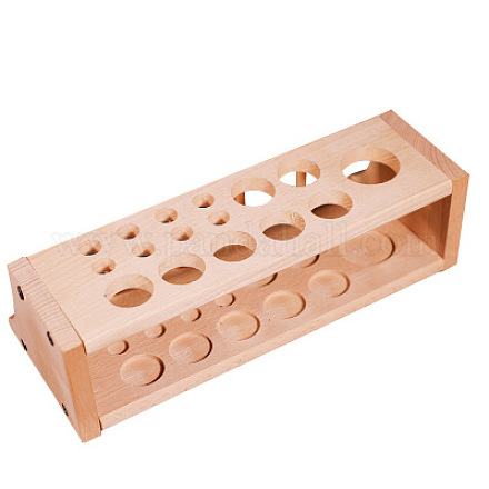 Portaoggetti in legno per utensili in pelle ODIS-WH0005-35B-1