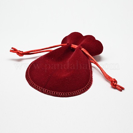 Velvet Bags Drawstring Jewelry Pouches TP-O002-A-08-1
