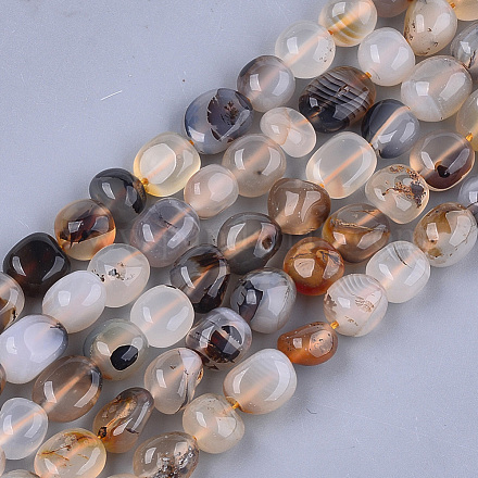 Natürliche marine Chalcedon Perlenstränge X-G-T105-34-1