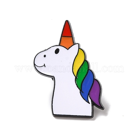 Эмалированная булавка с изображением единорога Rainbow Pride JEWB-F016-24EB-1