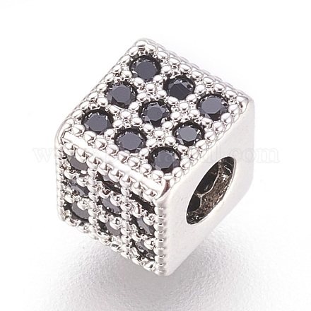 Perles de zircone cubique micro pave en Laiton ZIRC-F088-026P-1