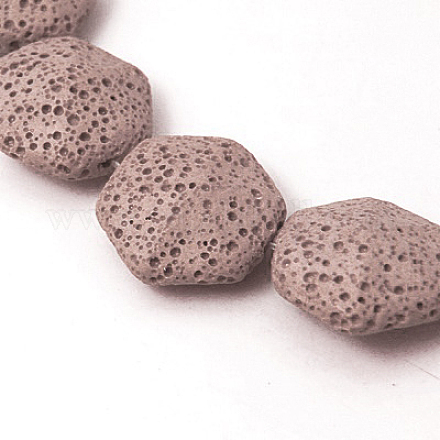 Fili di perle di roccia lavica naturale G-I033-10-1