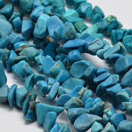 Chips Synthetic Turquoise Beads Strands G-N0134-04-1