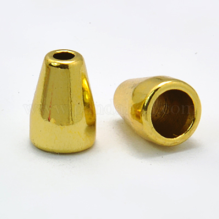 チベットスタイルの合金ビーズコーン  カドミウムフリー＆鉛フリー  アンティーク黄金  11x8mm  穴：2.5mm GLF10941Y-1