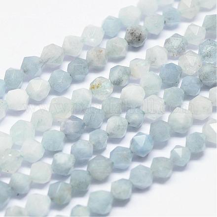 Chapelets de perles en aigue-marine naturelle G-N0310-02-6mm-1