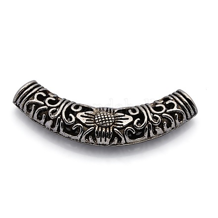 Tibetan Style Alloy Curved Tube Beads PALLOY-J493-33AS-1