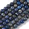 Natural Lapis Lazuli Beads Strands, Round, 8mm, Hole: 1mm, about 45~47pcs/strand, 15 inch(38cm)