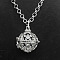 Hollow Heart Alloy Cage Pendant Necklaces, Box Chain Necklaces