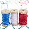 3 Rolls 3 Colors Velvet Ribbon, for Garment Accessories, Gift Decoration, Mixed Color, 1/8 inch(3mm), about 10.00 Yards(9.14m)/roll, 1 roll/color