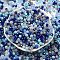 Glass Beads, Faceted, Rondelle, Light Blue, 4x3mm, Hole: 0.4mm, about 259pcs/19g