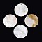 Natural Freshwater Shell Big Pendants, Disc Charms, Seashell Color, 54.2~55x2~5mm, Hole: 2~2.5mm