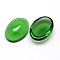 K9 Glass Cabochons Oval Flat Back Cabochons, Lime Green, 25x18x5~6mm