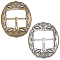 2Pcs 2 Colors Zinc Alloy Single Prong Roller Buckles, for DIY Belt Accessories, Oval, Mixed Color, 65x79.5x7mm, 1pc/color