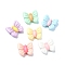 Macaron Color Opaque Resin Decoden Cabochons, Mixed Color, Butterfly, 12x12.5x5mm