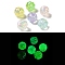 UV Plating Luminous Acrylic Beads, Round, Glow in the Dark Beads, Mixed Color, 14.5mm, Hole: 3mm