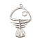 Brass Big Pendants, Cadmium Free & Nickel Free & Lead Free, Real Platinum Plated, Fish, 111x66.5x6mm, Hole: 6.5mm