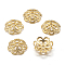 Alloy Fancy Bead Caps, Cadmium Free & Lead Free, Flower, Golden, 14x4mm, Hole: 2mm